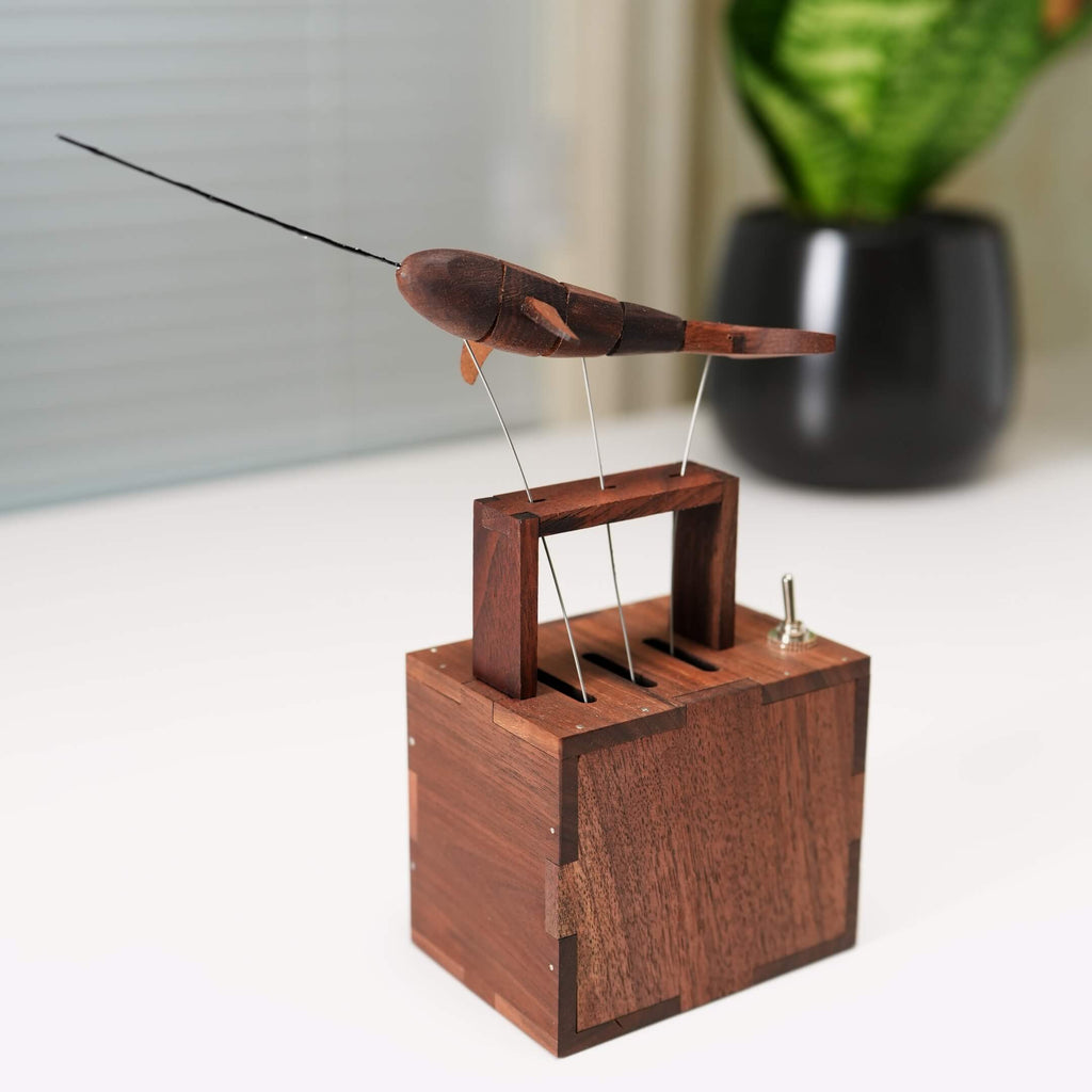 Handcrafted walnut whale automaton ocean lover gift - image 8