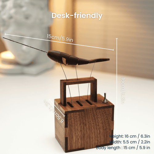 Handcrafted walnut whale automaton ocean lover gift - image 2