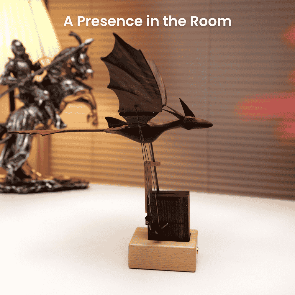 Handcrafted wooden ocean dragon automaton fantasy gift - image 8