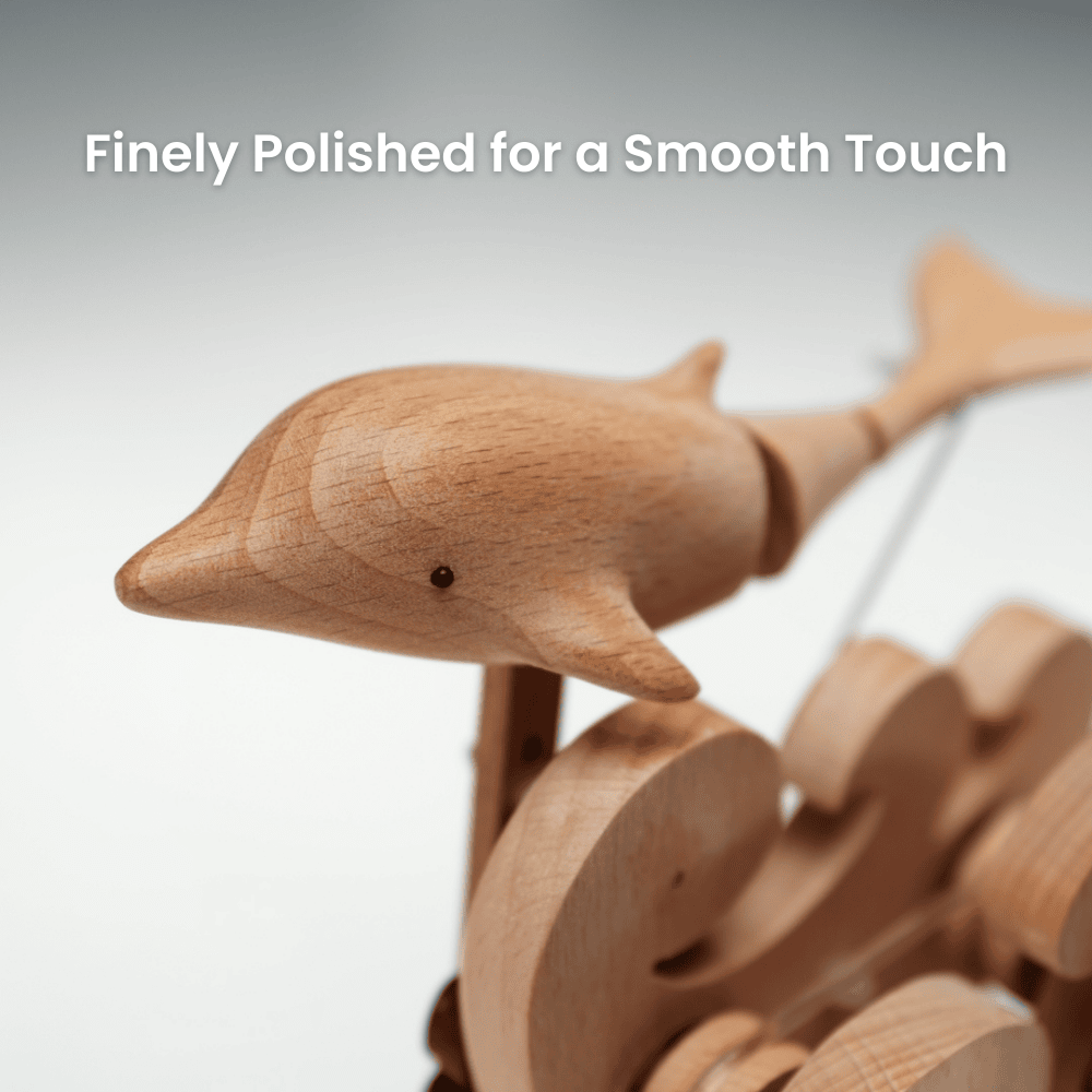 Handcrafted wooden dolphin automaton sea lover gift - image 4