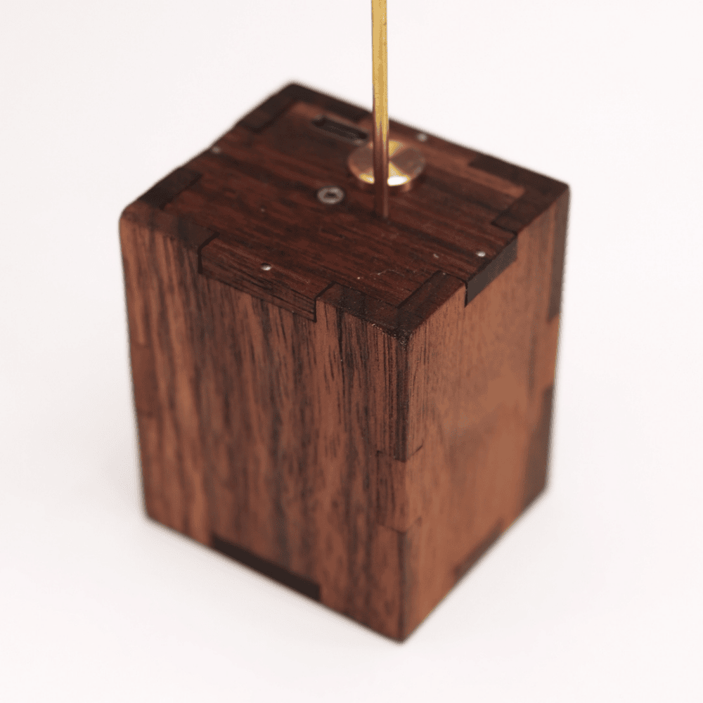 Handcrafted walnut bird automaton nature lover desk gift - image 8