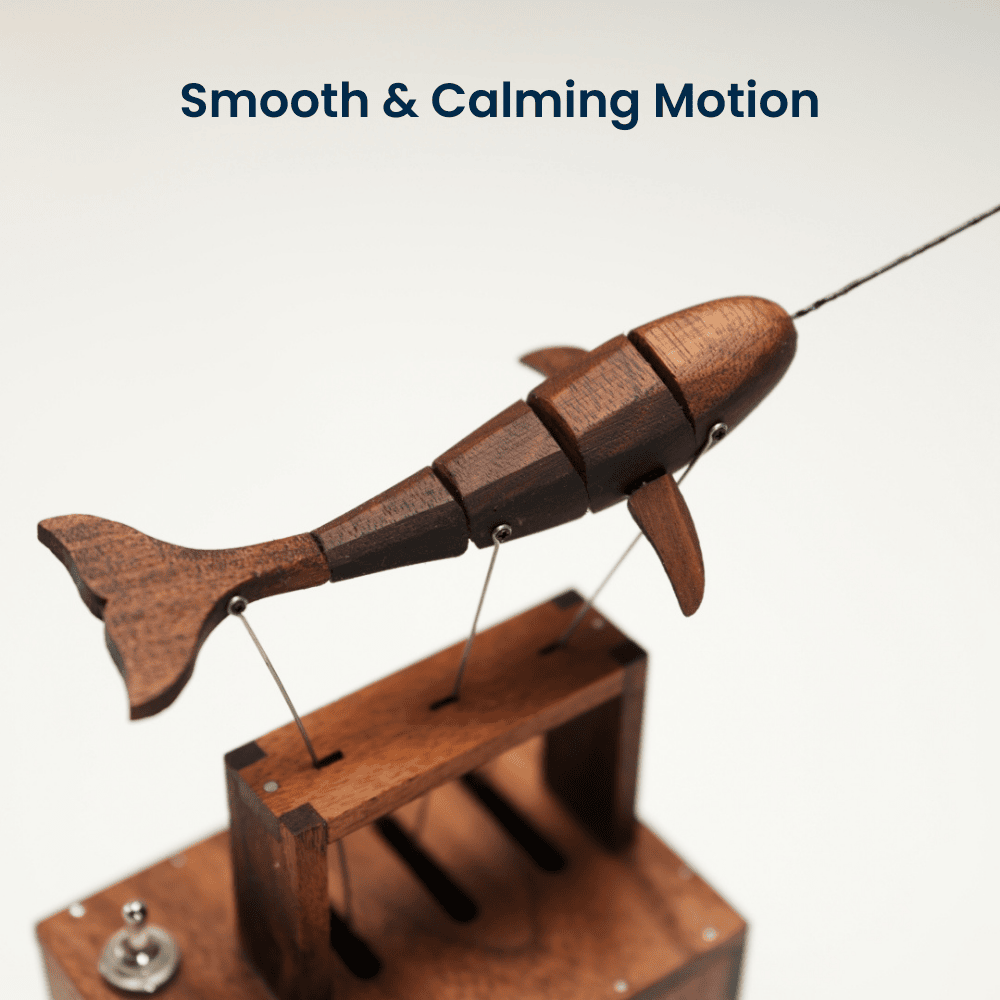 Handcrafted walnut whale automaton ocean lover gift - image 3
