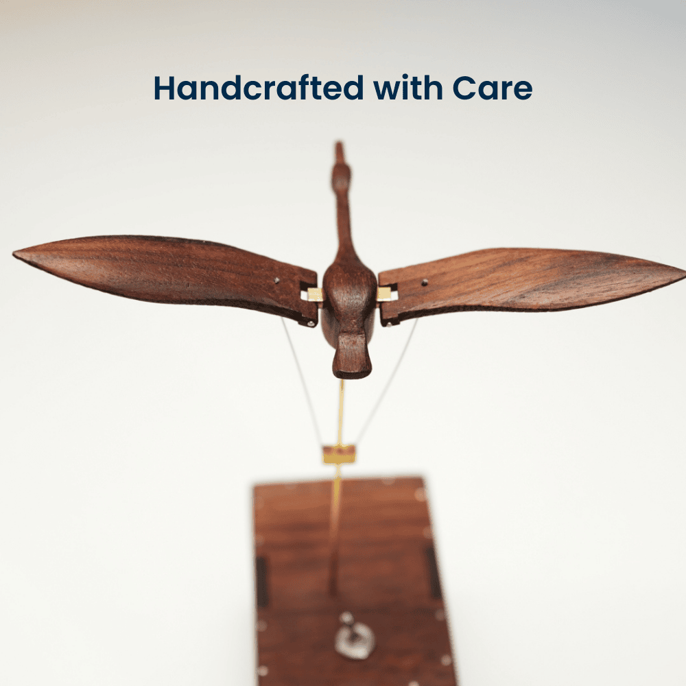 Handcrafted walnut swan automaton romantic desk gift - image 5