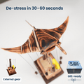 Handcrafted wooden manta ray automaton ocean lover gift - image 11