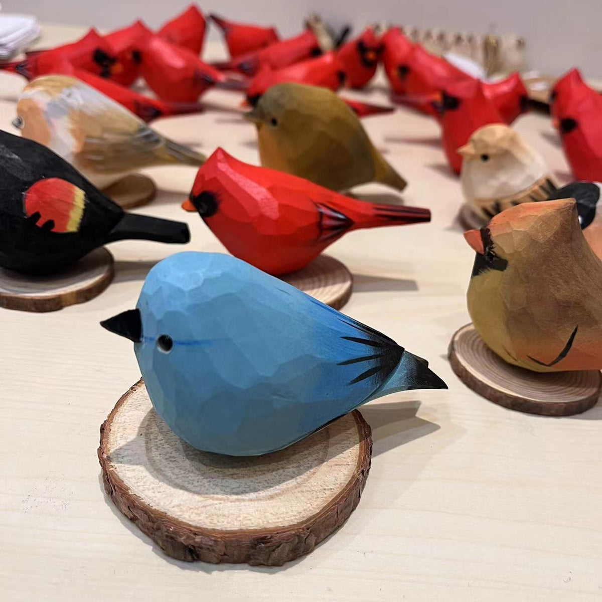 Temporary reference: carved wooden animals