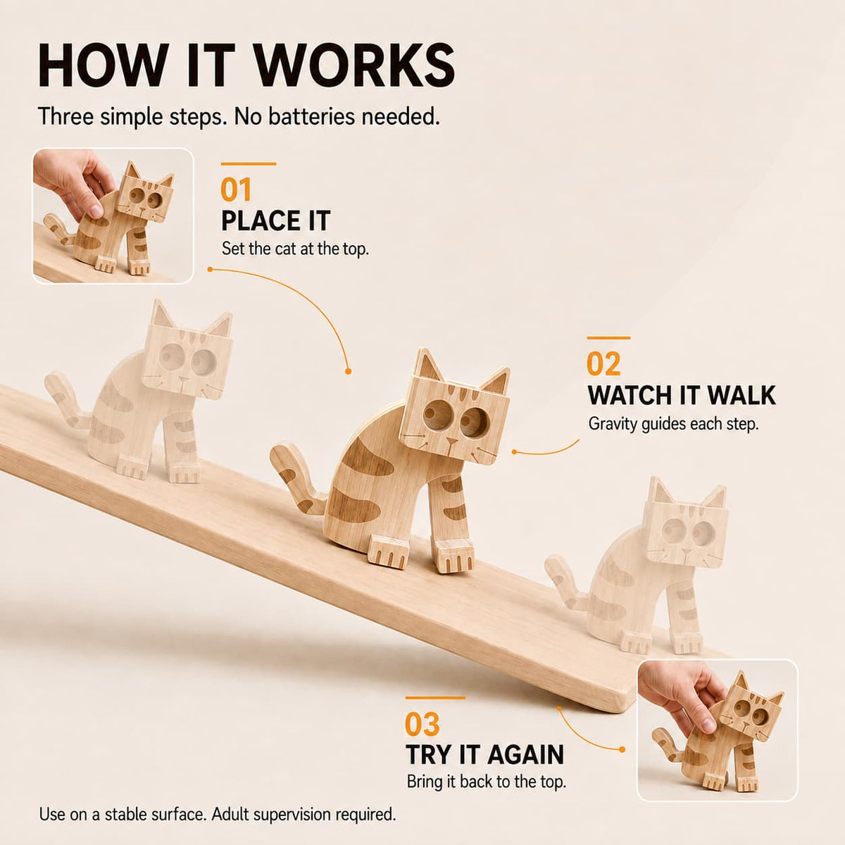 Wooden Cat Ramp Walker