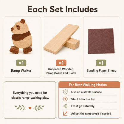 Wooden Panda Ramp Walker